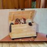 Brand New and Unused Solid Pine Wooden Storage Chest with Castors Image 2