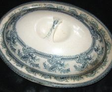 Antique French Ironstone Tureen / Serving Dish