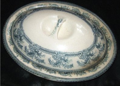 Antique French Ironstone Tureen / Serving Dish