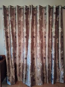 Curtains - 4 sets of 66 x 90 eyelet curtains