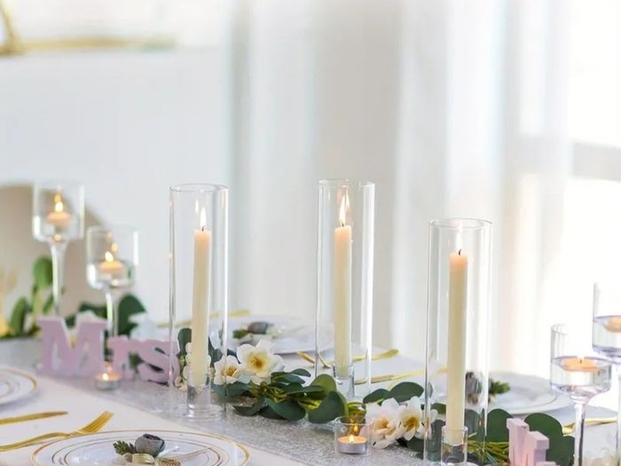 Glass Hurricane Candle Holders Set of 6