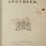 Nederlandsche Apotheek. First, Limited Signed Edition.1826, Dutch PHARMACOPOEIA Image 2