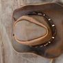 Crocodile Dundee hat real leather. Handmade. Excellent condition for original Image 4