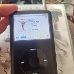 ipod 6th generation 80 gb tested and working but needs new battery plays sound true headphones been sold for parts or repairs