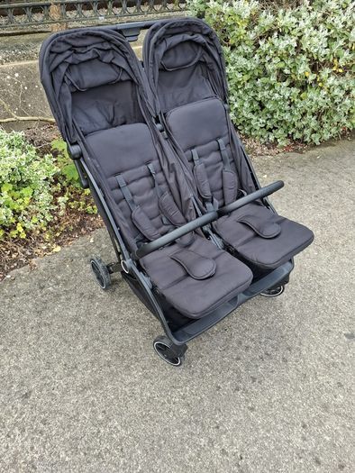 Red kite twin pram