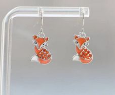 Pretty Fox Earrings - nice gift