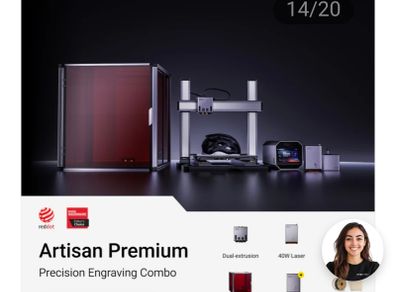 3d printer - laser engraving - laser cutter - Cnc all in one artisan premium