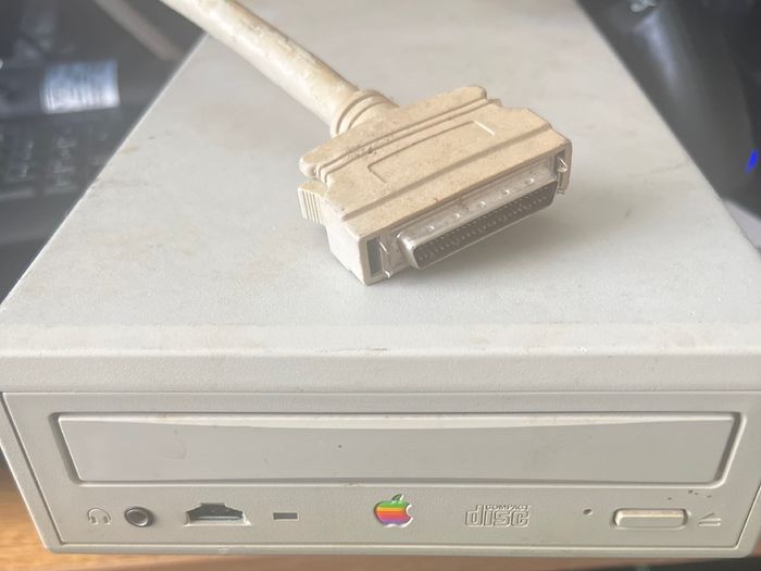Vintage Apple External Scsi Cd Rom Drive With Cable For Sale in ...