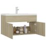 Sink Cabinet with Built-in Basin Sonoma Oak Chipboard Image 3