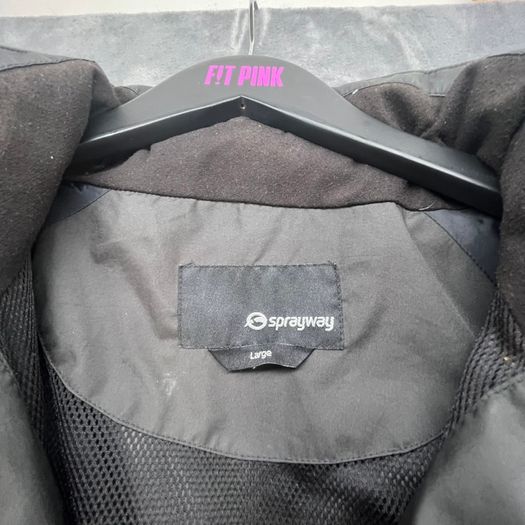 Sprayway Sidewinder Black Outdoor Jacket Water Resistant Hiking - Size L