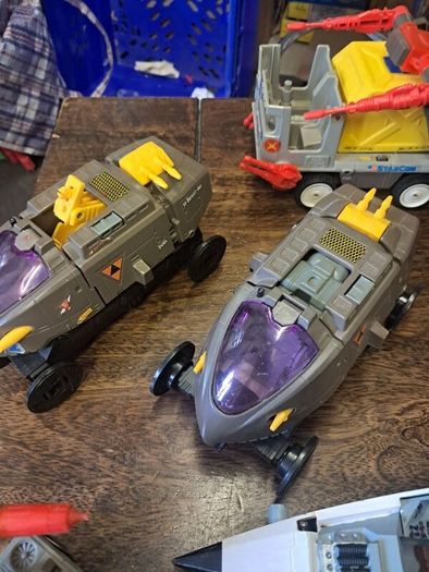 Vintage 1986 Coleco StarCom Fleet Lot, Starhawk, Shadow Raider and 5 Ground Units