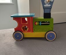 Toy sit on train with activities for toddler