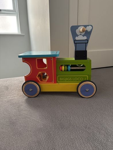 Toy sit on train with activities for toddler