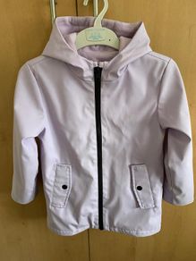 Girls Lilac Fleece lined jacket / mack - see 3 pics
