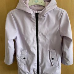 Girls Lilac Fleece lined jacket / mack - see 3 pics