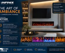 Media wall fireplace - Infinix Landscape