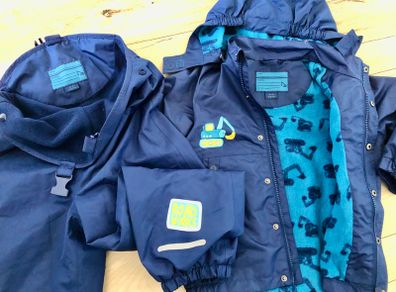 Weather/water proof trousers and jacket size 110/116 cm