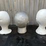 Retro vintage styrofoam polystyrene heads X3 c1960 Image 4