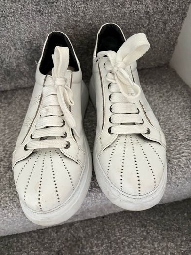 Marco Moreo White Leather Trainers Size 38