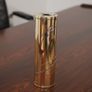 Vintage Art Deco Revival Brass Cylindrical Vase by Dara International, Chicago, 1983 Image 3