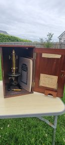 Vintage Leitz Wetzlar Brass Microscrope