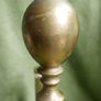 Antique Victorian Brass Fire Side Dogs - Lion Head Brass Fire Dogs Image 7