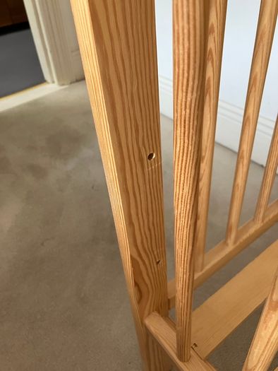 Baby/Toddler Rocking Cot, solid pine wood, 60 x 120 cm