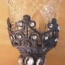 vintage pewter and glass goblets, Image 3