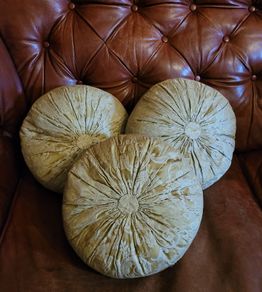 Vintage Silk Damask Pouf Pillows