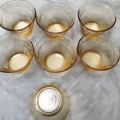 Vintage(70s) Amber Glass Custard Cups or Ramekins