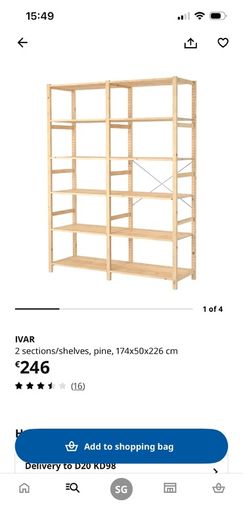 Ikea Ivar wardrobe or shelving unit