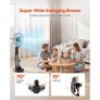 3 Wind Speeds Misting Standing Fan, Mister Cooling Fans with 3L Water Tank, Remote & Panel Control, Water Cooling Fans for Indoor, Outdoor, Garage, Patio, Living Room, 3 Modes Image 2