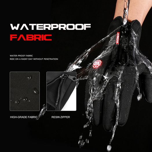Thermal Cycling Gloves Waterproof Touchscreen Black