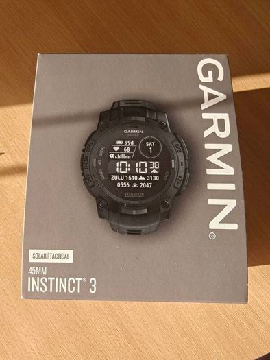 Garmin Instinct 3 Solar Tactical Edition 45mm black model.