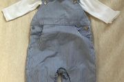 Jacadi Paris baby boy dungarees + long sleeve bodysuit