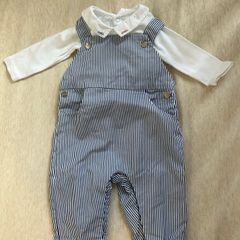 Jacadi Paris baby boy dungarees + long sleeve bodysuit
