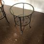 2 Side/End Table in black with glass top. Image 2