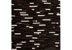 Rug Genuine Leather Patchwork 120x170 cm Stripe Black/White