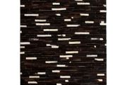 Rug Genuine Leather Patchwork 120x170 cm Stripe Black/White