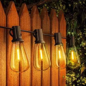 FREE SHIPPING 60FT Outdoor LED String Lights, ST38 Garden String Lights Mains Powered,Waterproof LED Outdoor Festoon Lights, 30+1 Bulbs 2700K Outside Patio String Lights for Decor Cafe Party Wedding