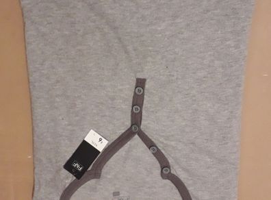 F&F Men's Grey Button Up Effect V-Neck XXXL Shirt (Brand New & Tagged)