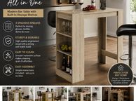 main image for ad Compact Home Bar Table With Storage Shelves