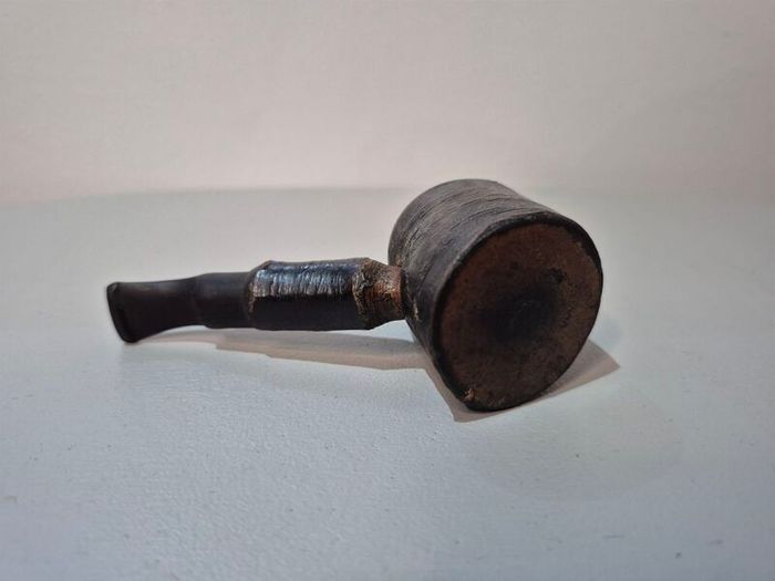 Vintage Estate Pipe Collection with Solid Wood Display Rack