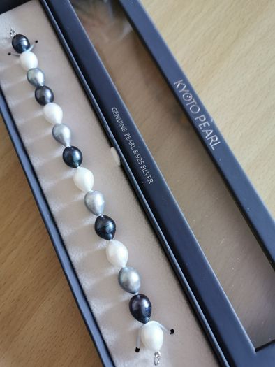 NEW - Kyoto Pearl Freshwater Pearl Bracelet with 925 Silver Clasp