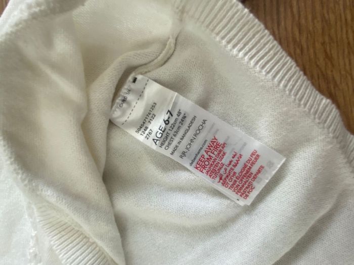 John Rocha Ivory Cropped Cardigan