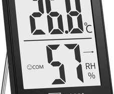 Room Thermometer, Digital Indoor Hygrometer Mini Temperature Monitor and Humidity Meter for Home Office Greenhouse Baby Nursery Comfort