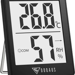 Room Thermometer, Digital Indoor Hygrometer Mini Temperature Monitor and Humidity Meter for Home Office Greenhouse Baby Nursery Comfort