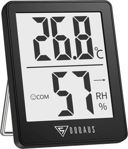 Room Thermometer, Digital Indoor Hygrometer Mini Temperature Monitor and Humidity Meter for Home Office Greenhouse Baby Nursery Comfort