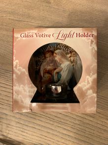 Glass tealight holder