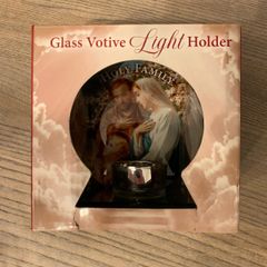 Glass tealight holder